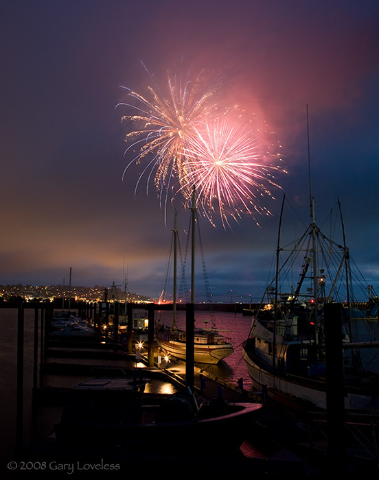 Fireworks in Astoria, Oregon